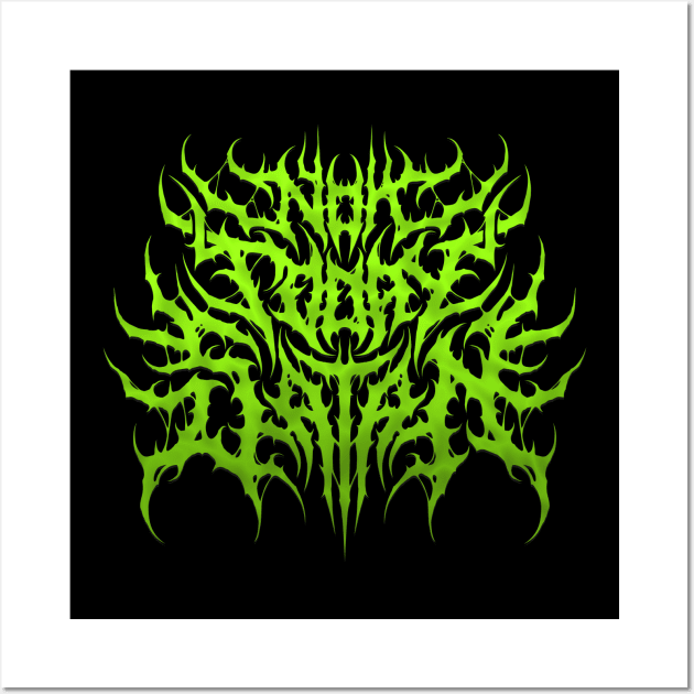 Not Today Satan (green) death metal design Wall Art by Tmontijo